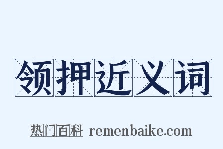 领押近义词是什么意思的图片
